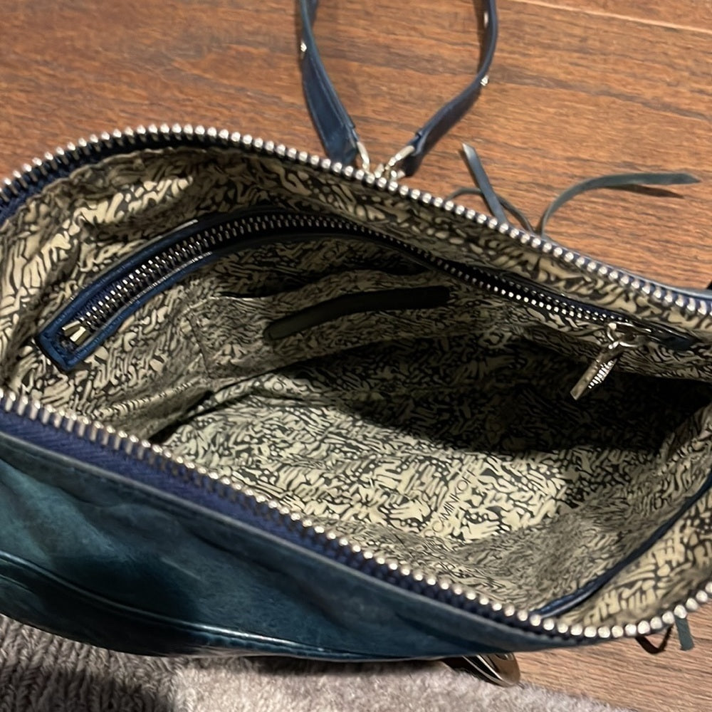 Rebecca Minkoff Distressed Blue Shoulder Bag