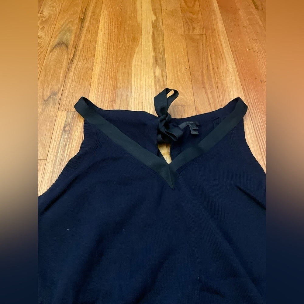 J. Crew Navy Sleeveless Sweater Size XL