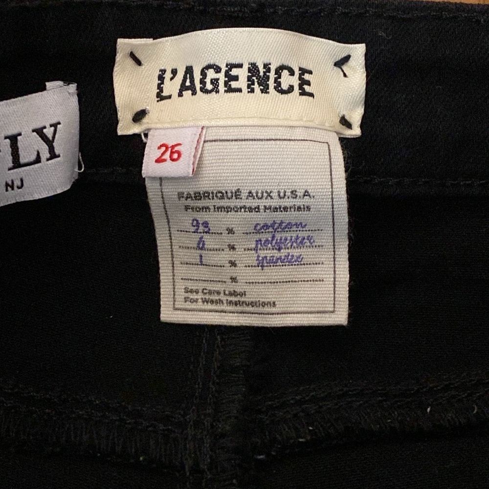 L’AGENCE Women’s Black Jeans Size 26