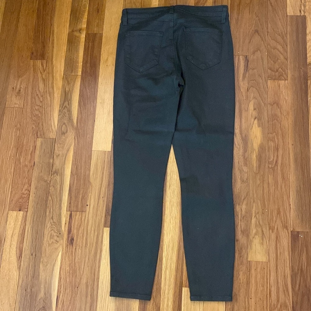 L’AGENCE Women’s Green Faux Leather Skinny Jeans Size 27