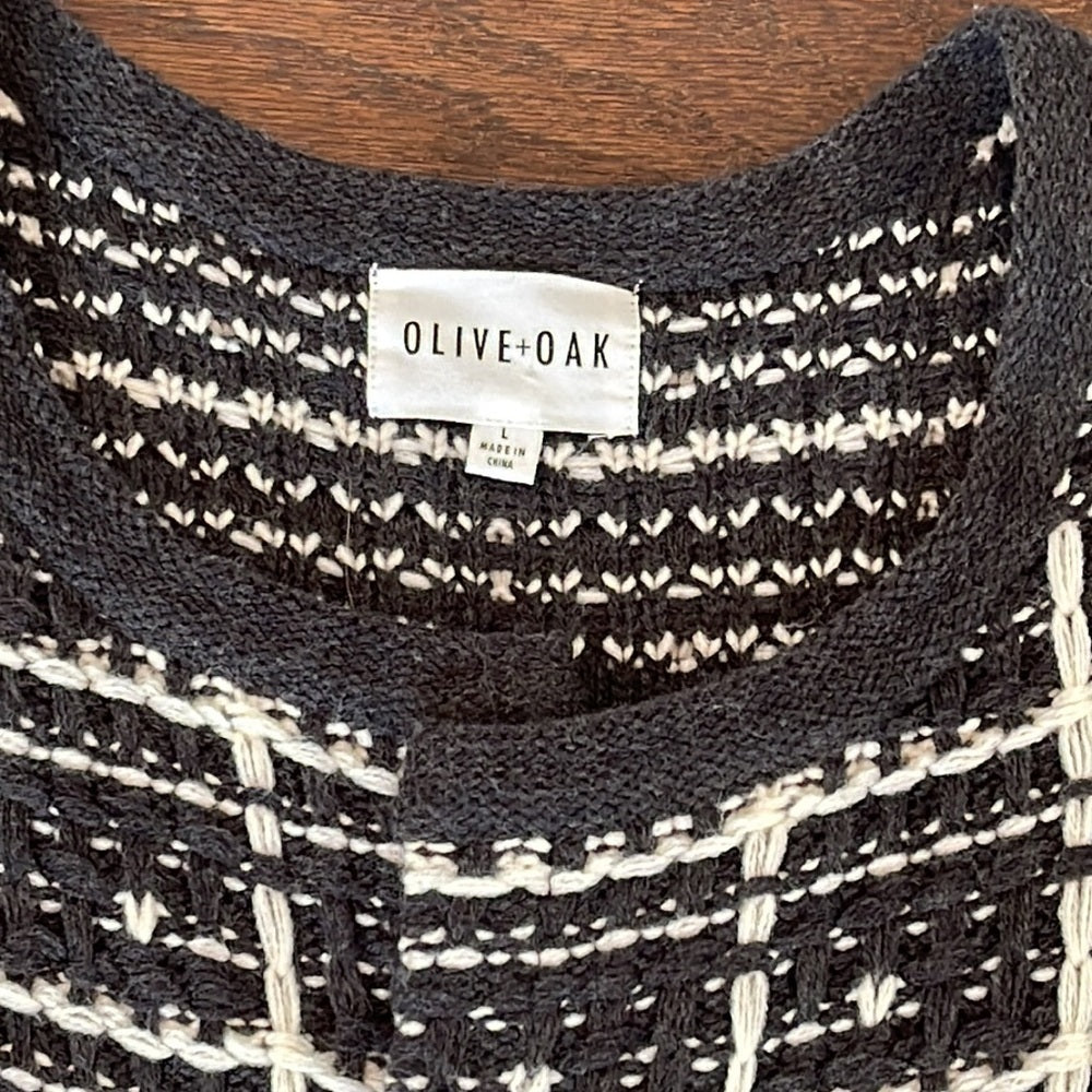 OLIVE + Oak Grey Sweater Jacket Size Large