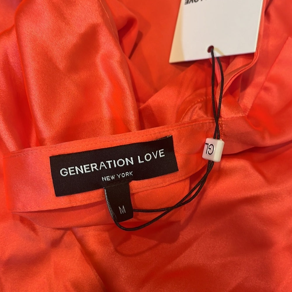 NWT Generation Love Woman’s Kaylee Halter Top Papaya Size M