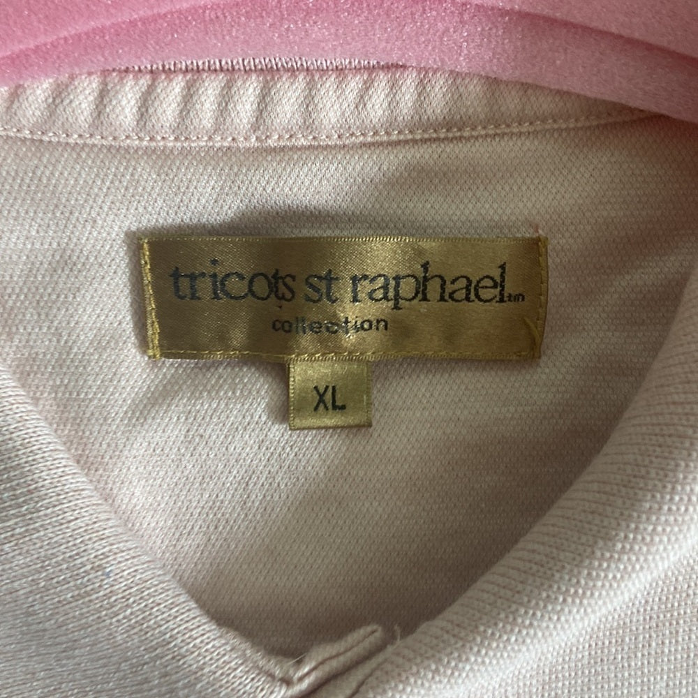 MEN’S tricots st raphael polo shirt. Pink. Size XL
