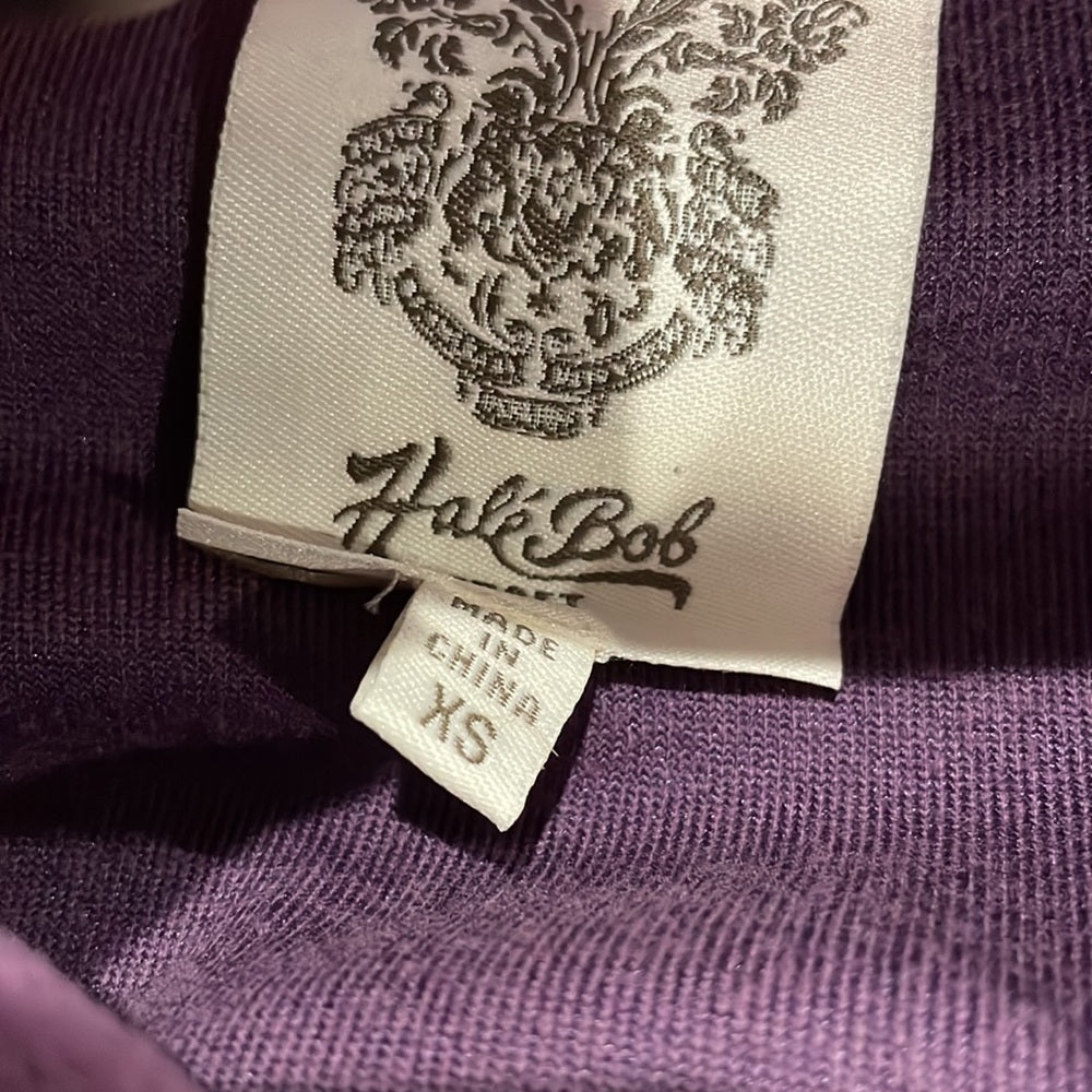 Hali Bob Purple Velvet Zip-Up - XS