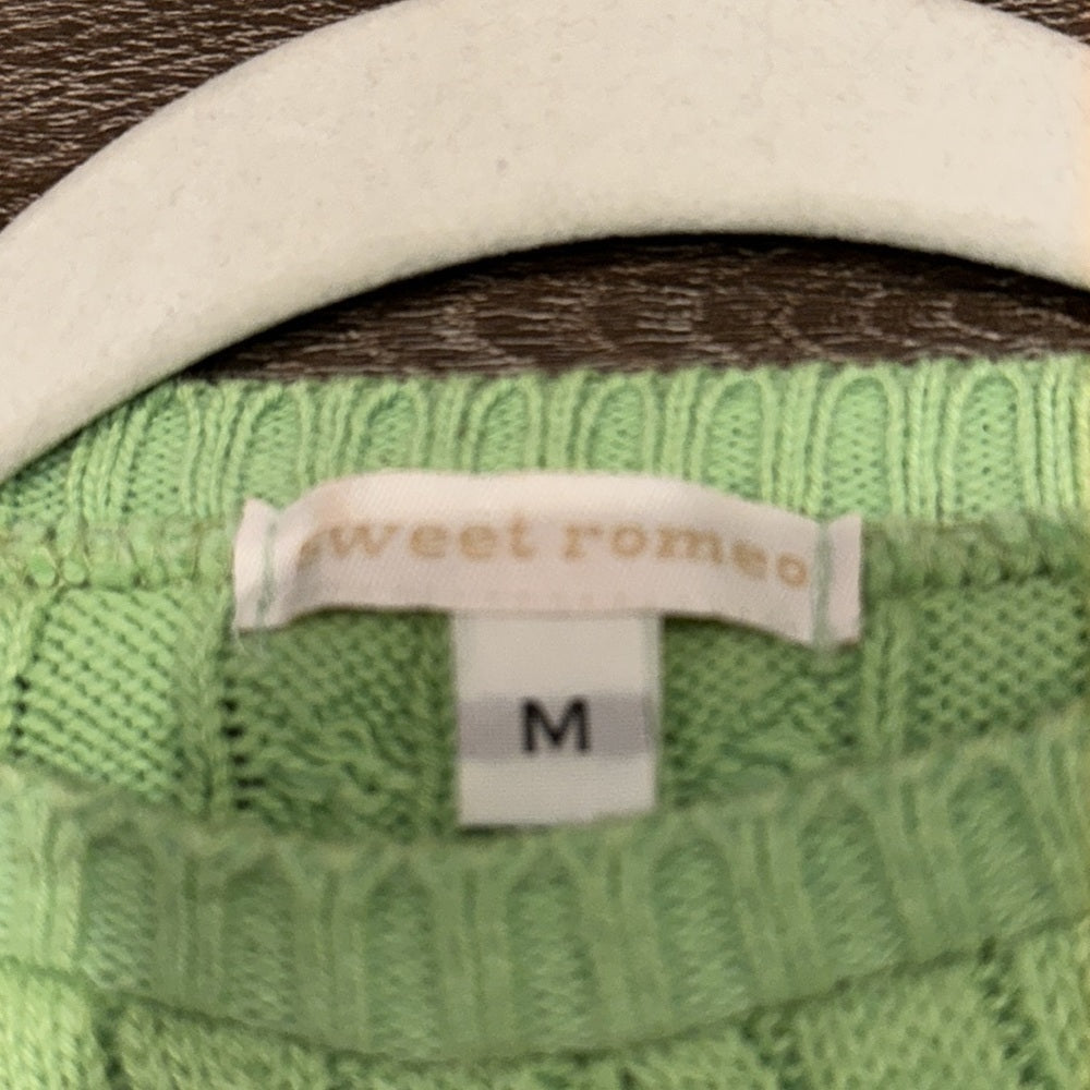 SWEET Romeo Women’s Green Knit Sweater - Size Medium