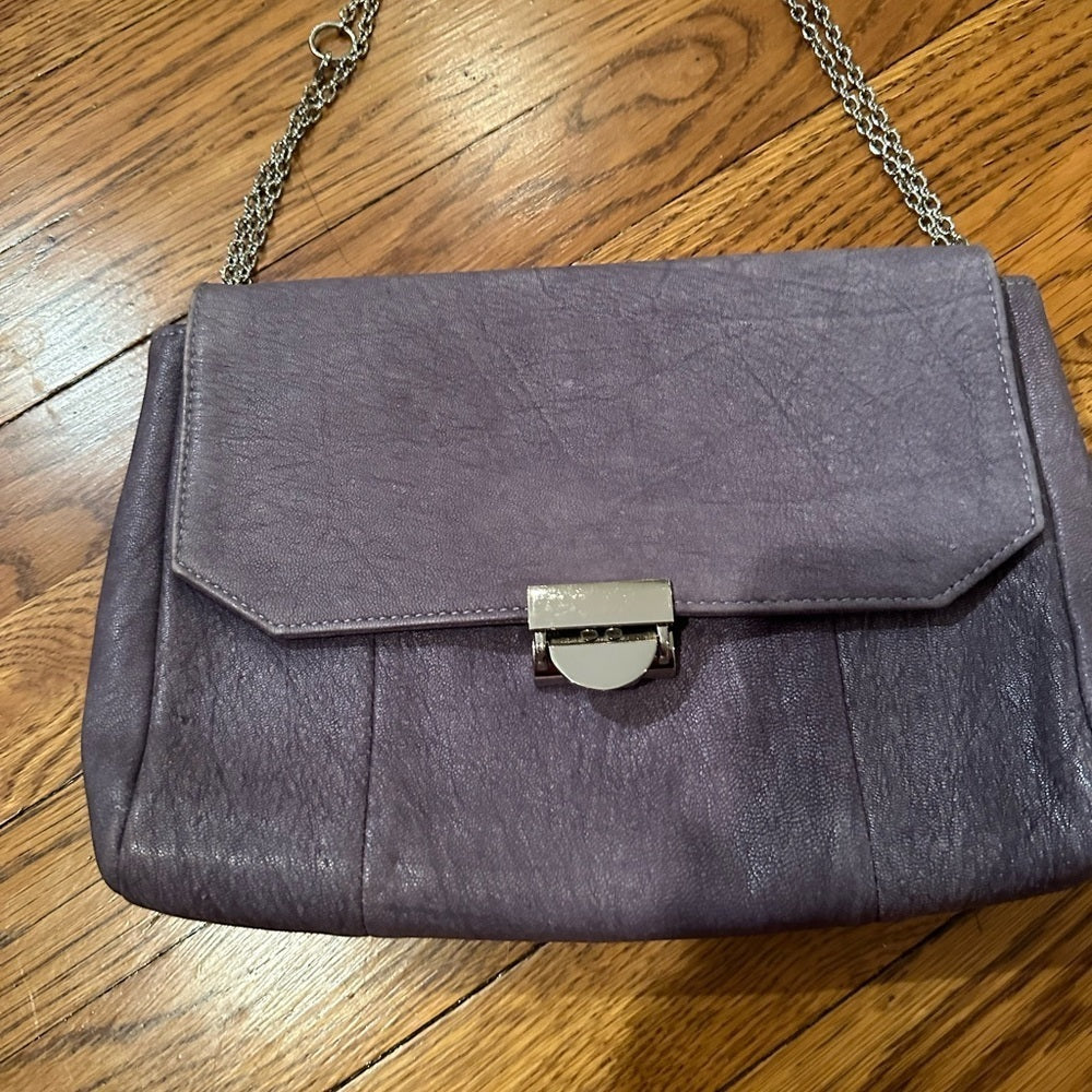 Lauren Merkin Purple Clutch Hand Bag