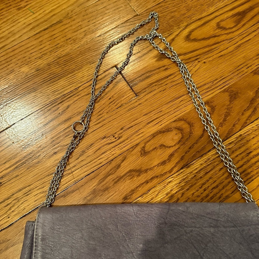 Lauren Merkin Purple Clutch Hand Bag