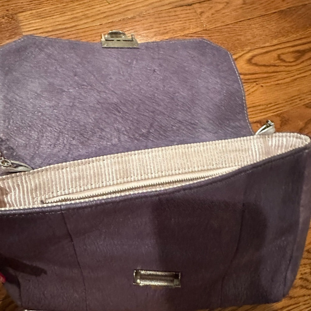 Lauren Merkin Purple Clutch Hand Bag