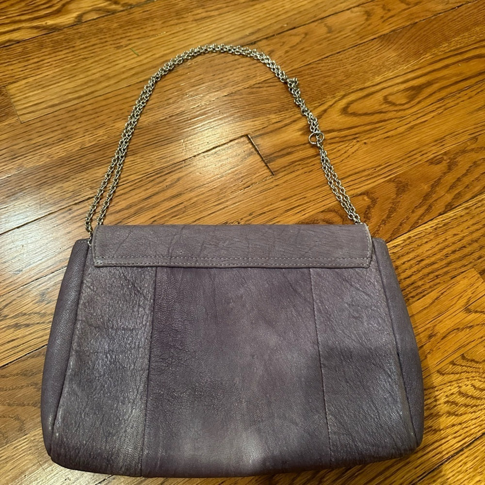 Lauren Merkin Purple Clutch Hand Bag