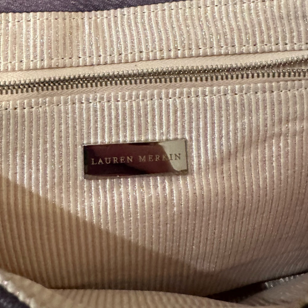 Lauren Merkin Purple Clutch Hand Bag