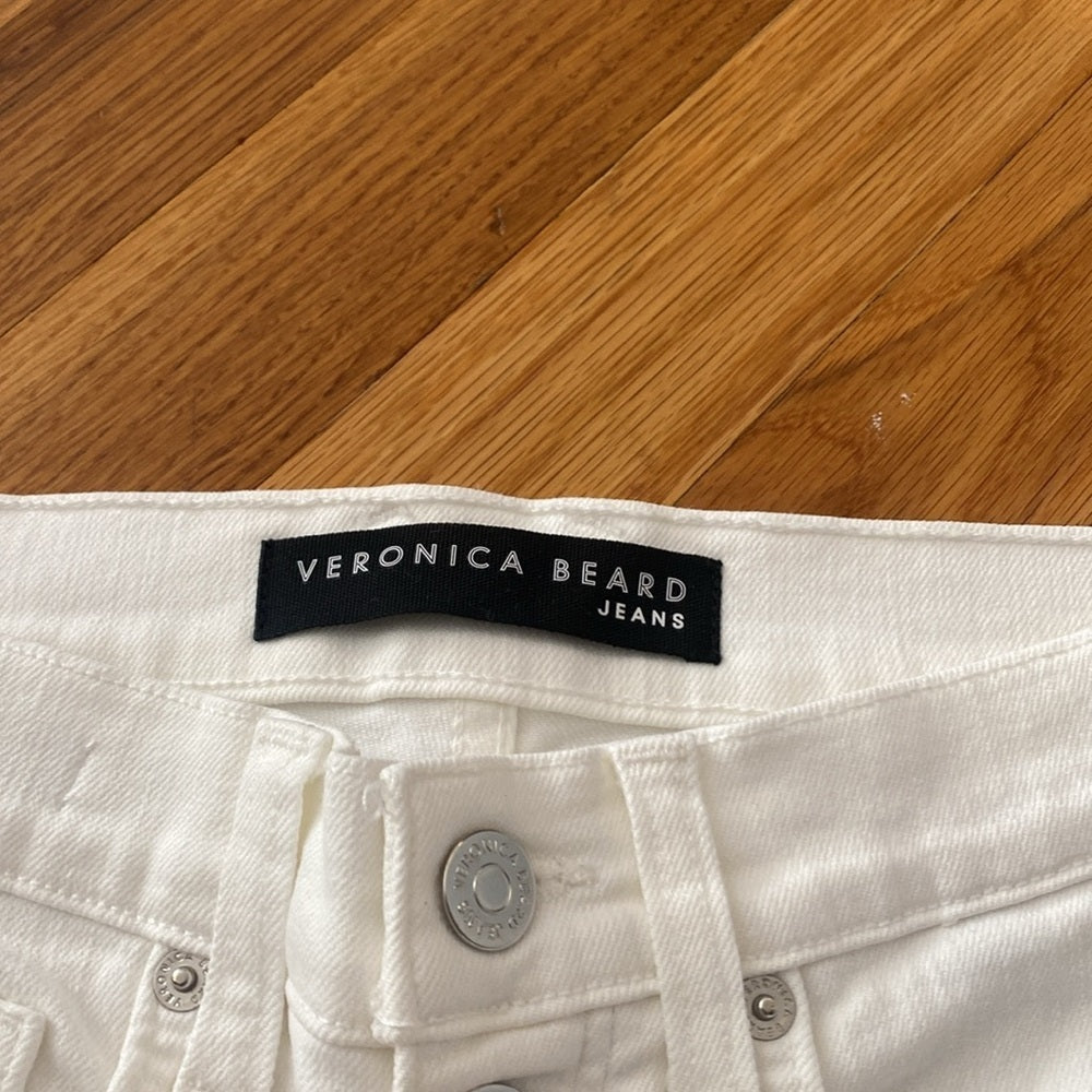 Veronica Beard Women’s White Debbie Ankle Skinny High Waisted Jeans Size 27