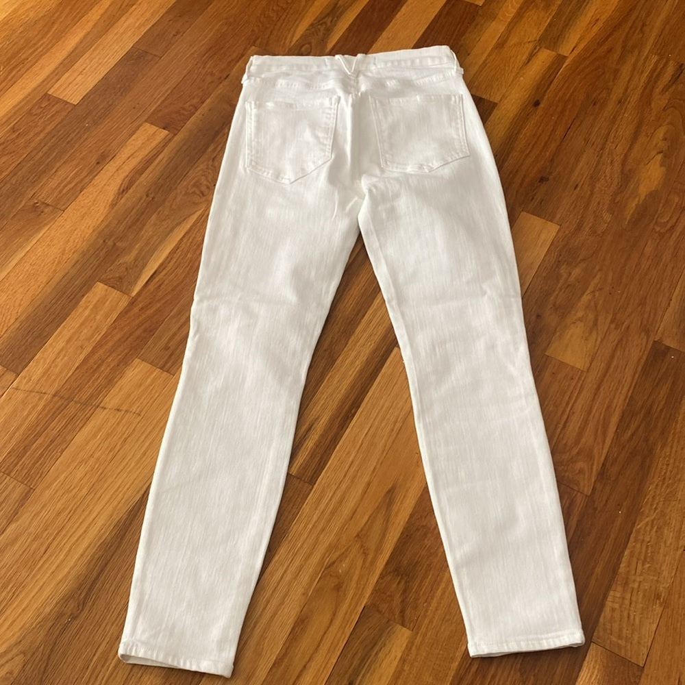 Veronica Beard Women’s White Debbie Ankle Skinny High Waisted Jeans Size 27