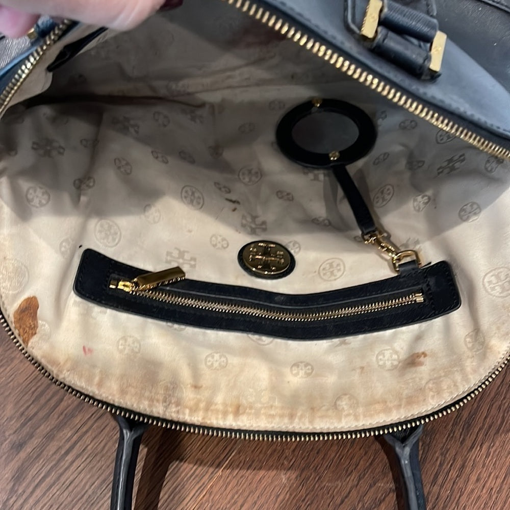 Tory Burch Robinson Dome Satchel Bag Black