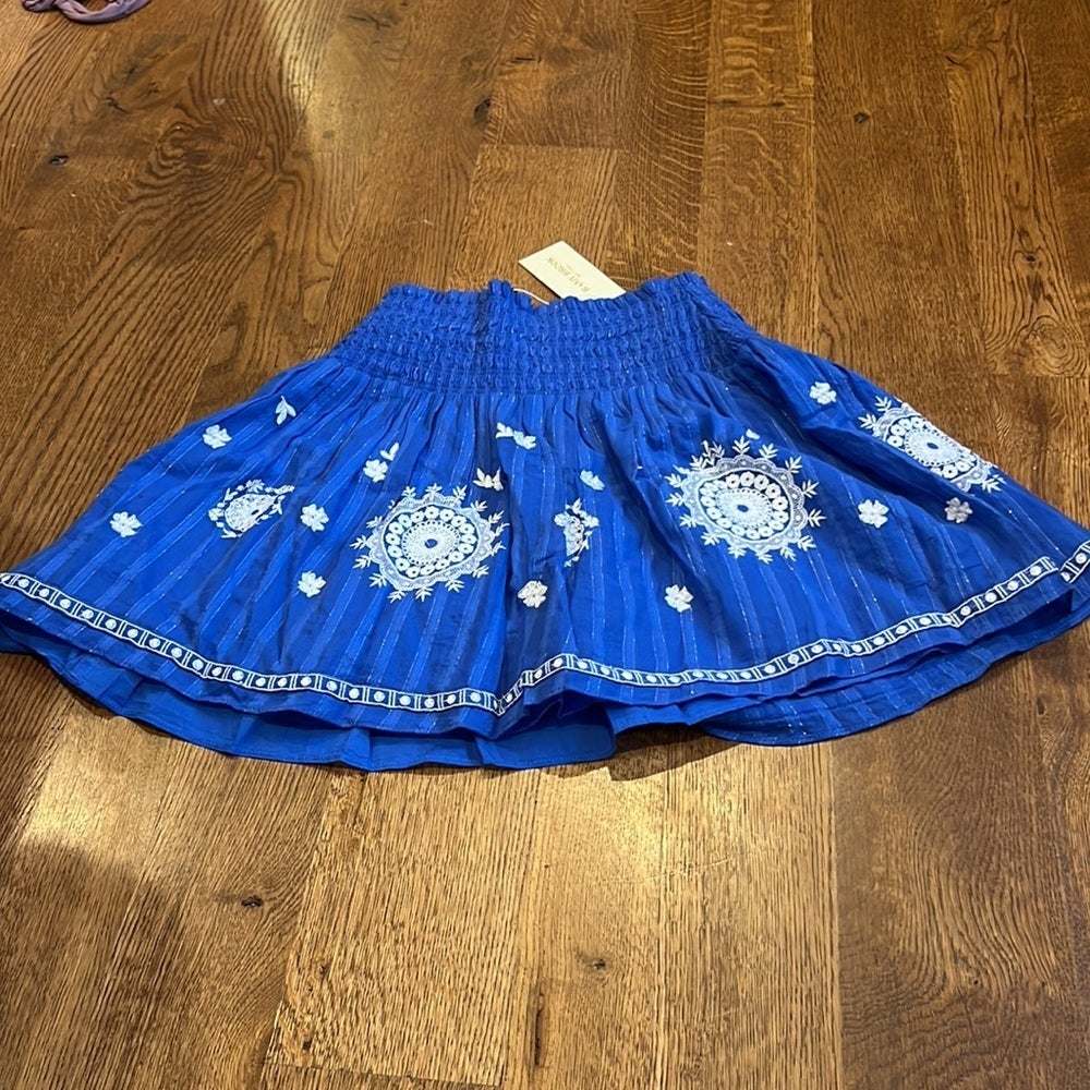 NWT Ramy Brook Women’s Blue and White Skirt Size Medium