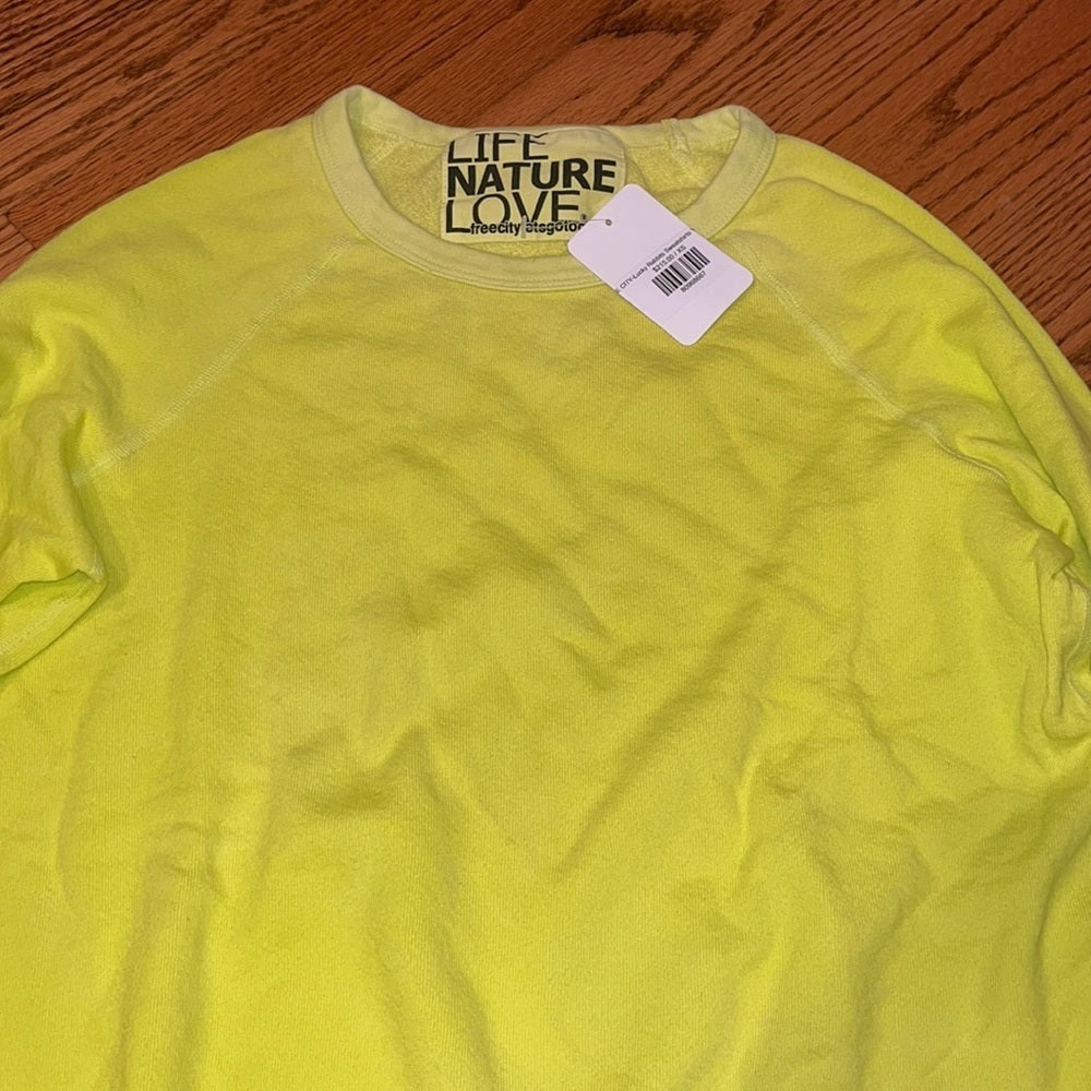 NWT Life Nature Love Woman’s Neon Rabbits Sweatshirt Size XS