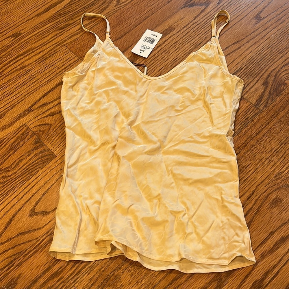 NWT L’Agence Woman’s Light Gold Tonal Chain Tank Size XS