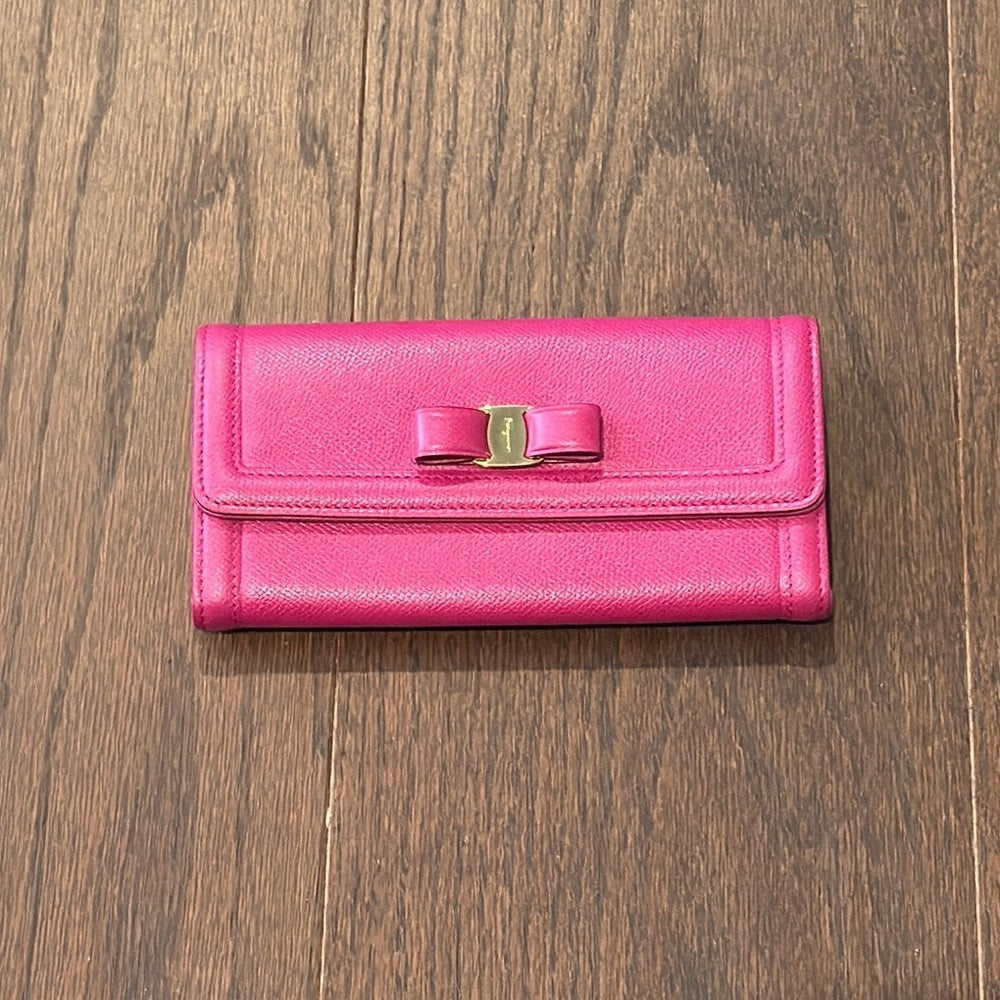 Salvatore Ferragamo Pink Leather Wallet