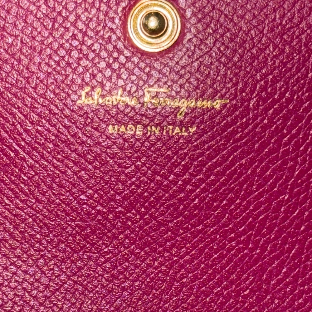 Salvatore Ferragamo Pink Leather Wallet