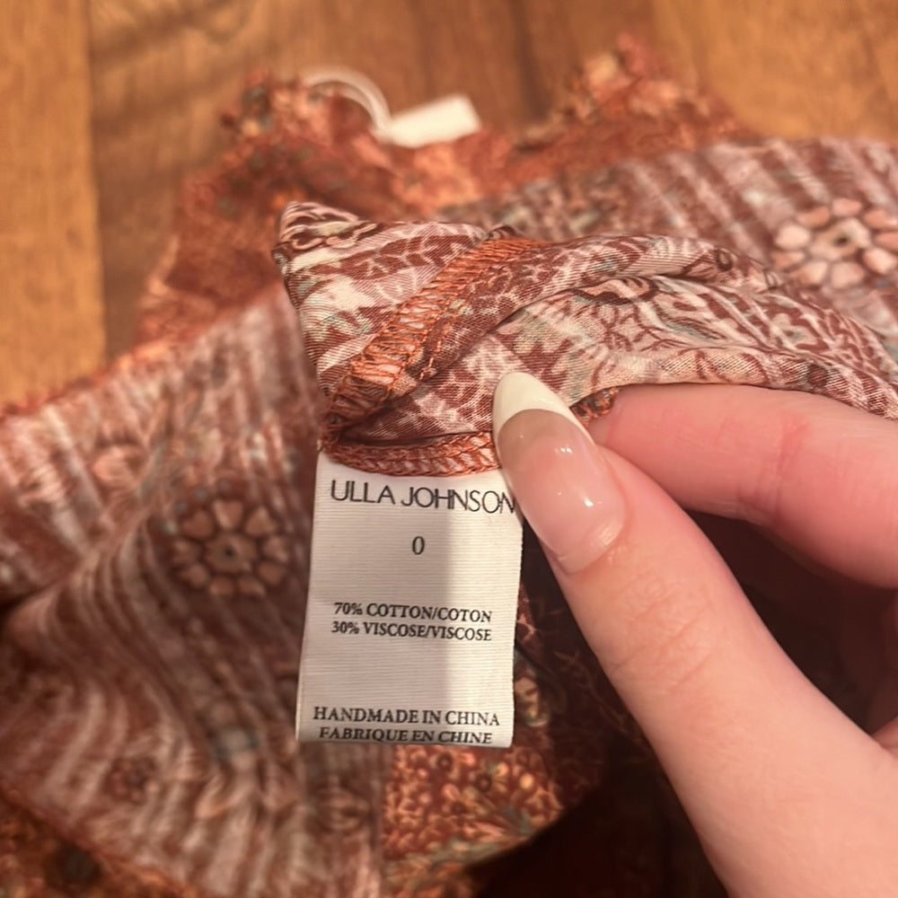 NWT Ulla Johnson Woman’s Rosebud Manet Blouse Size 0