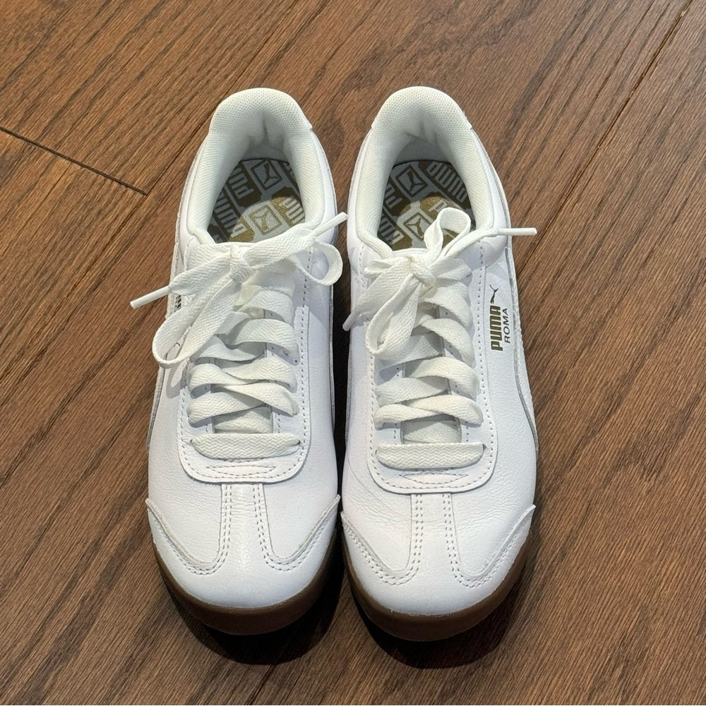 Puma Roma Kids White Sneakers Size 5.5