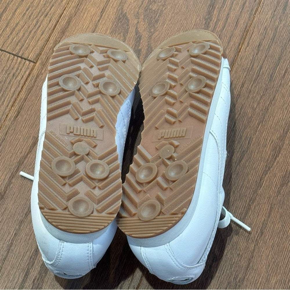 Puma Roma Kids White Sneakers Size 5.5