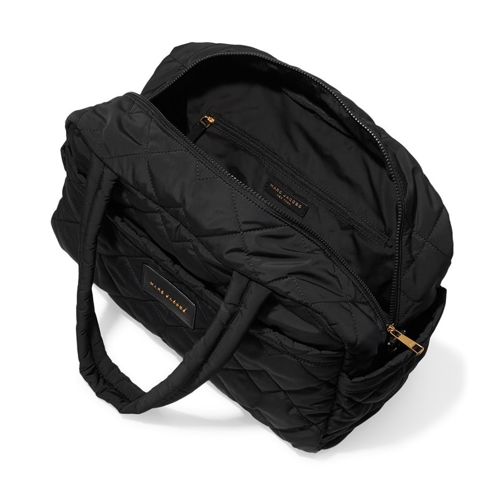 NWT Marc Jacobs Diamond Quilted Medium Weekender Black Bag