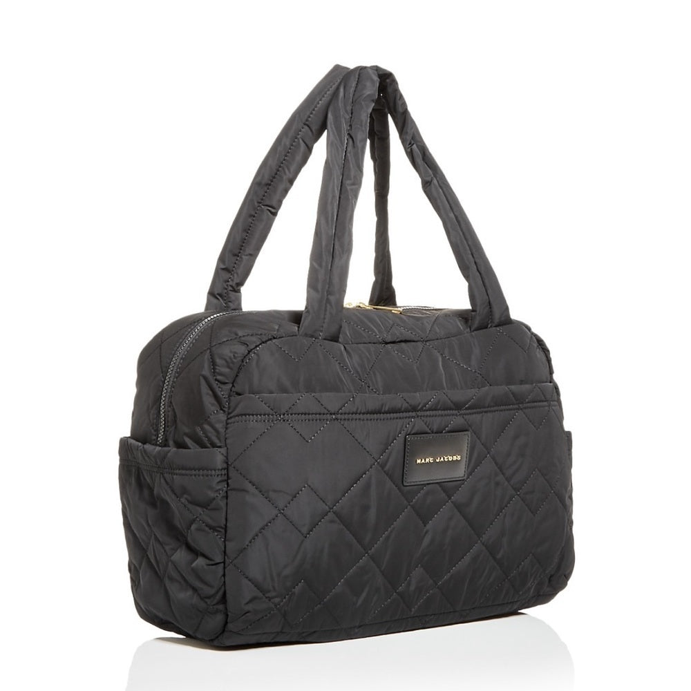 NWT Marc Jacobs Diamond Quilted Medium Weekender Black Bag