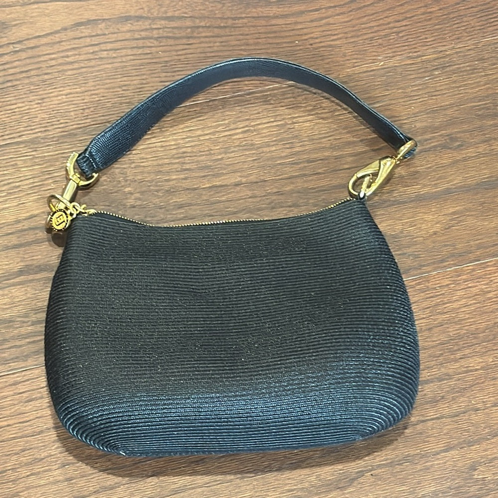 Eric Javits Black Woven Shoulder Bag
