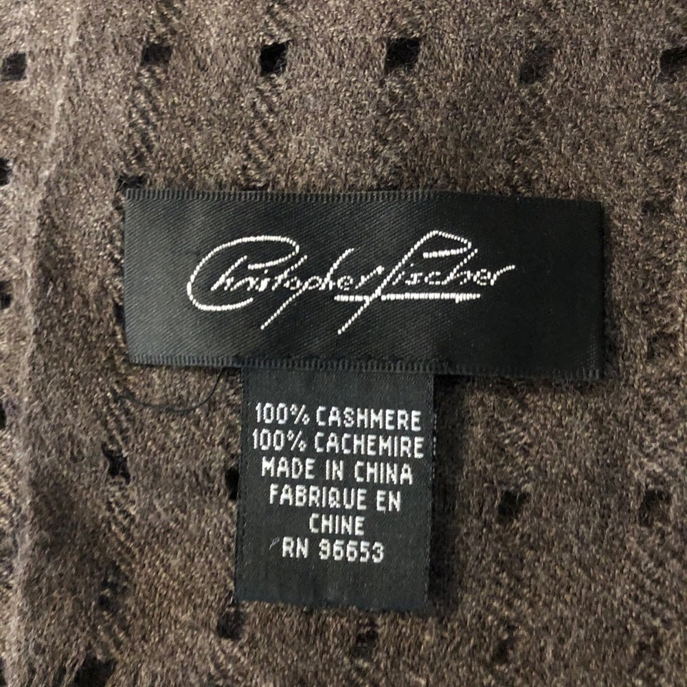 CHRISTOPHER Fischer Light Brown Cashmere Scarf