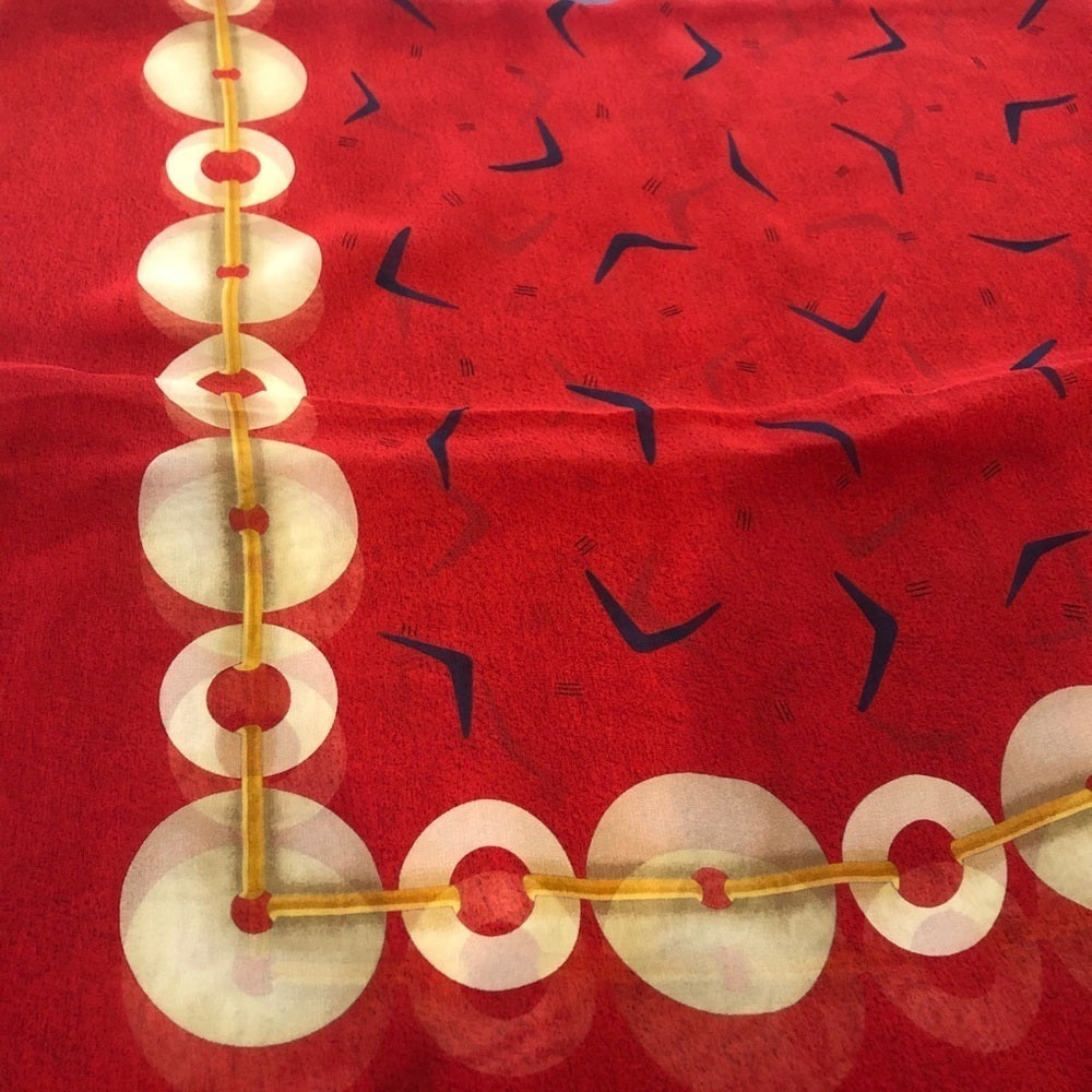 BVLGARI Red Square Scarf 34x34