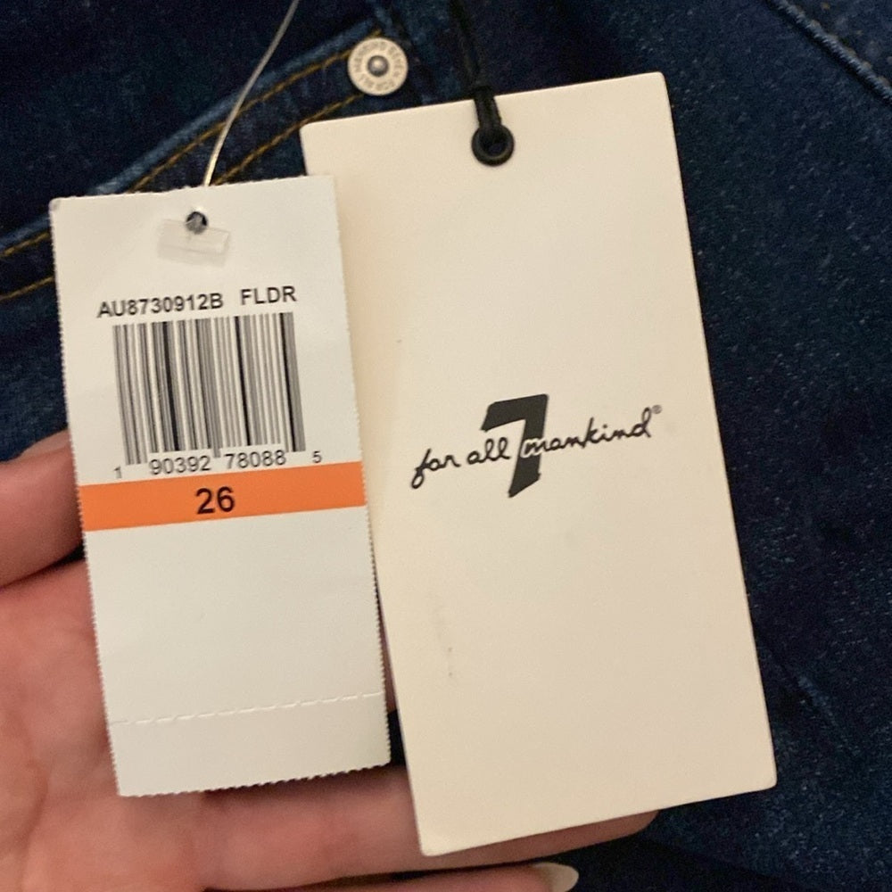 NWT 7 For All Mankind Women’s Blue Ankle Skinny Jeans Size 26