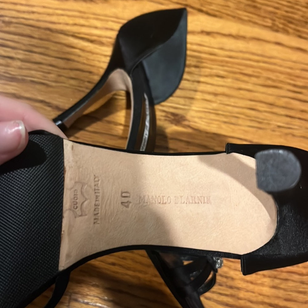 Manolo Blahnik Woman’s Black Heels Size 40