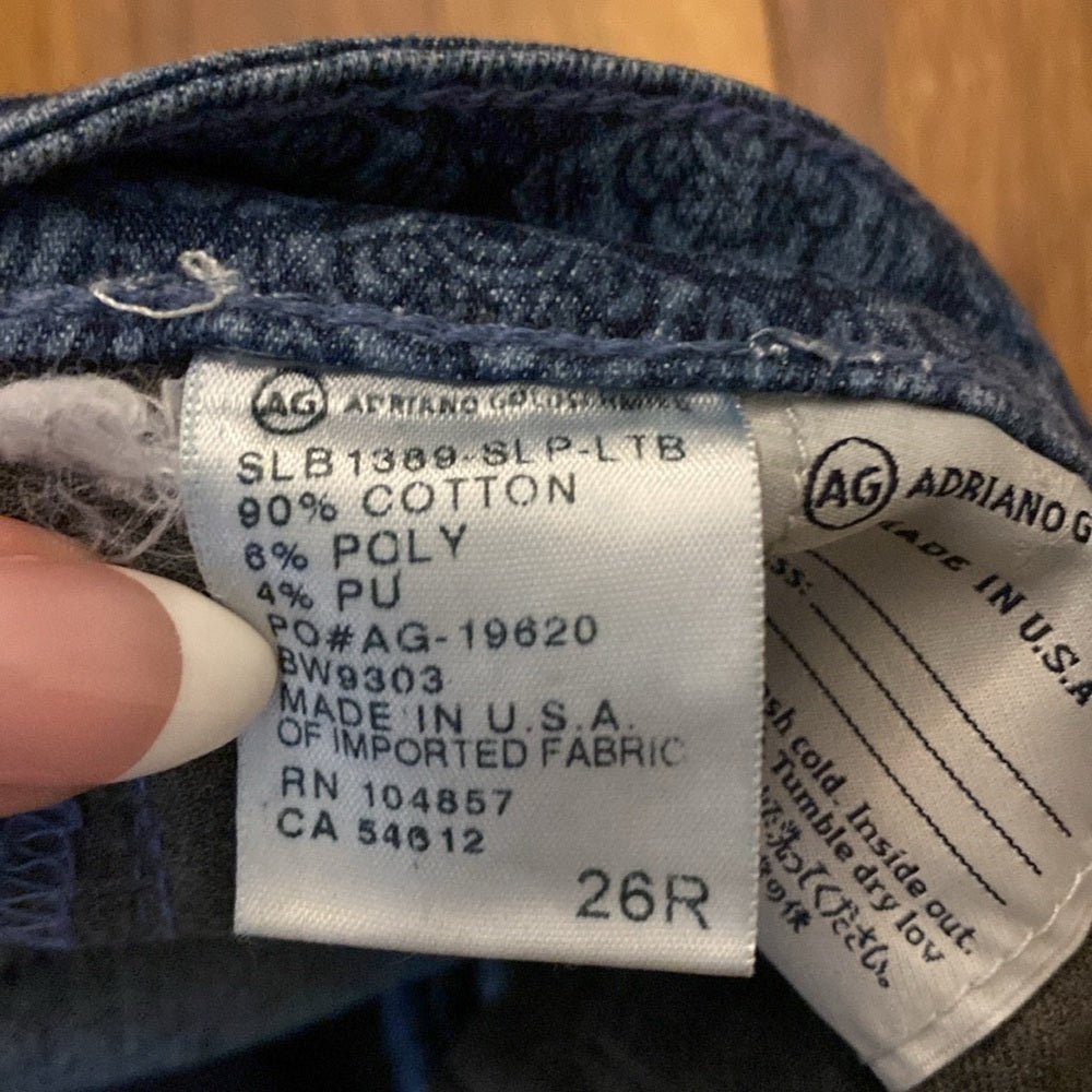 Adriano Goldschmied Women’s Blue Printed Skinny Jeans Size 26