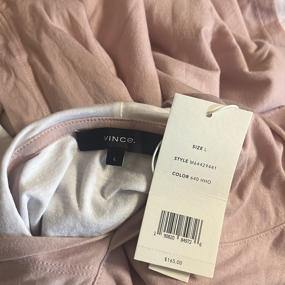 NWT Vince Men’s Pink Light Hoodie Size L