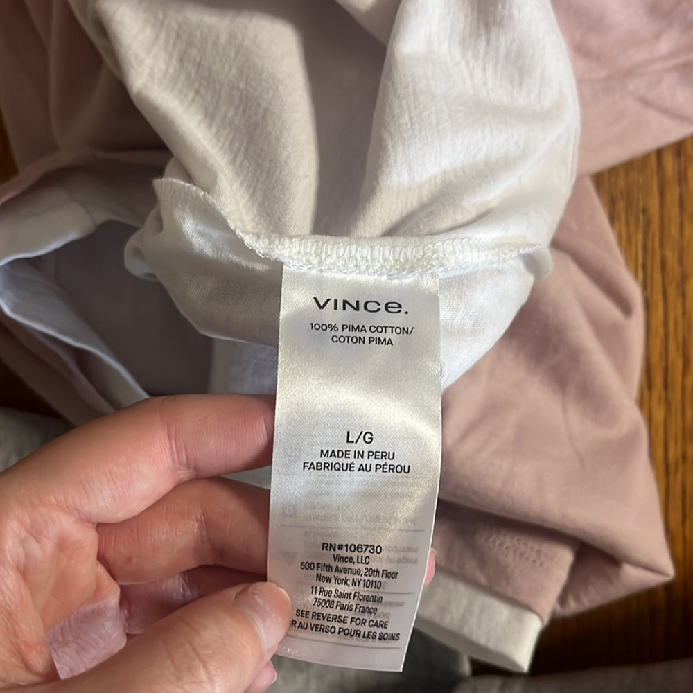 NWT Vince Men’s Pink Light Hoodie Size L