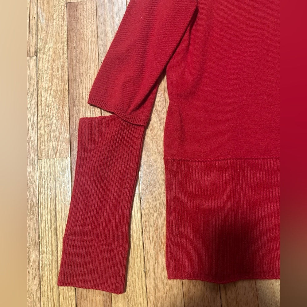 Christopher Fischer Red Long Sleeve Cashmere Sweater Size Medium