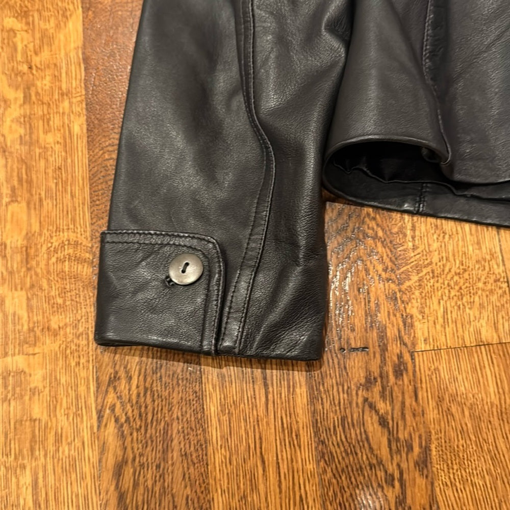 Margaret Godfrey Women’s Black Leather Jacket Size Large