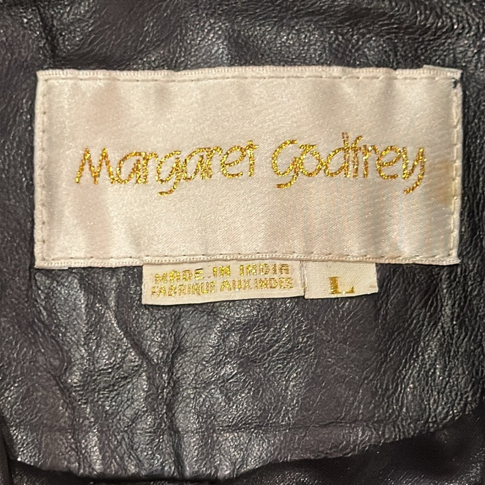 Margaret Godfrey Women’s Black Leather Jacket Size Large