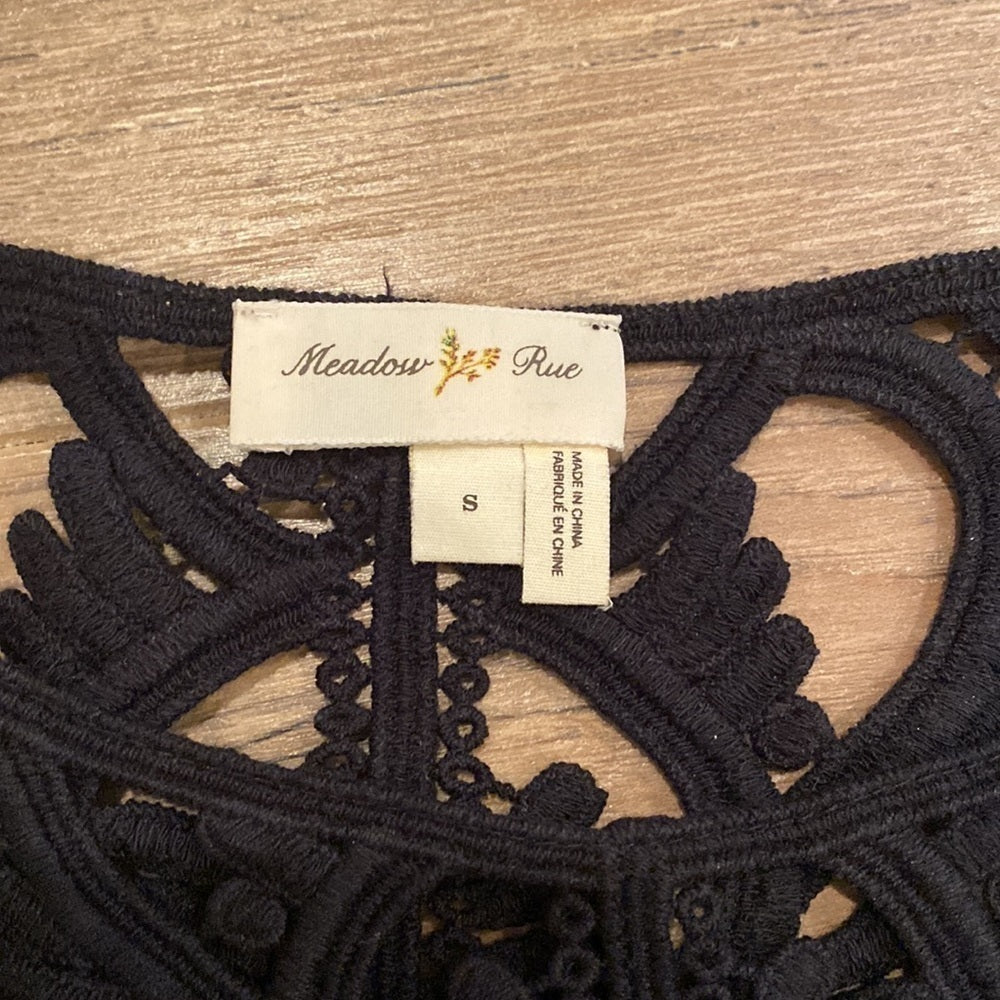 MEADOW Rue Women’s Black Top Size Small