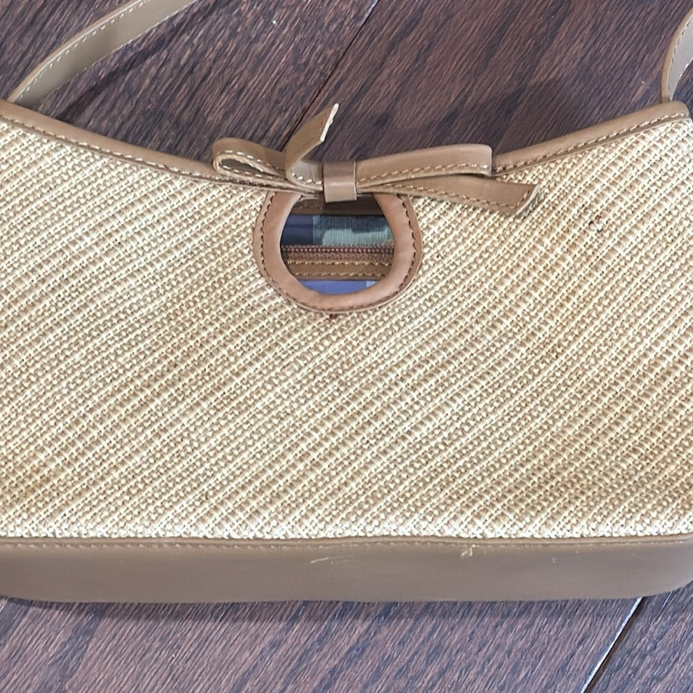 Cole Haan Tan Woven Shoulder Bag
