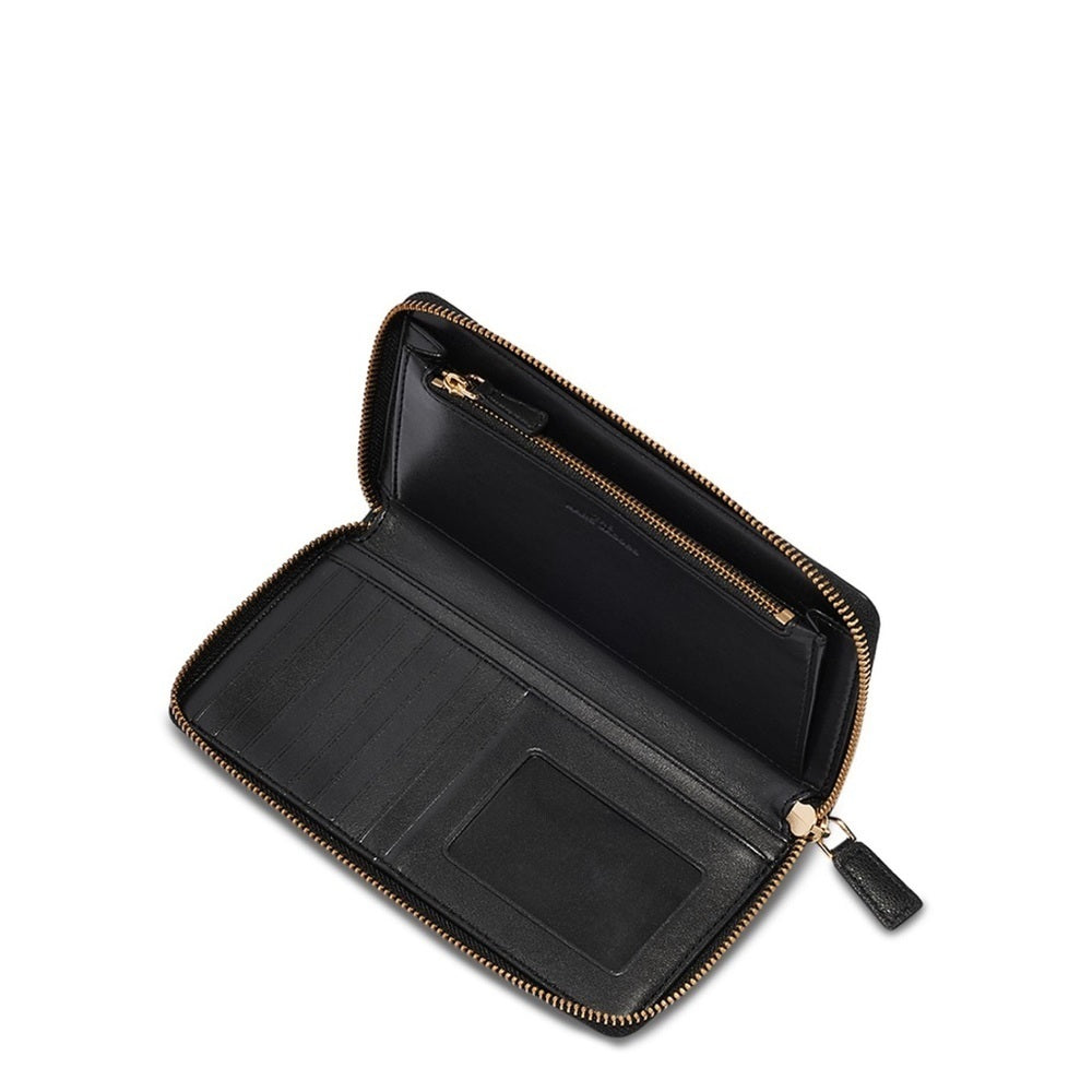 NWT Marc Jacobs Black The Protege Leather Zip Wallet