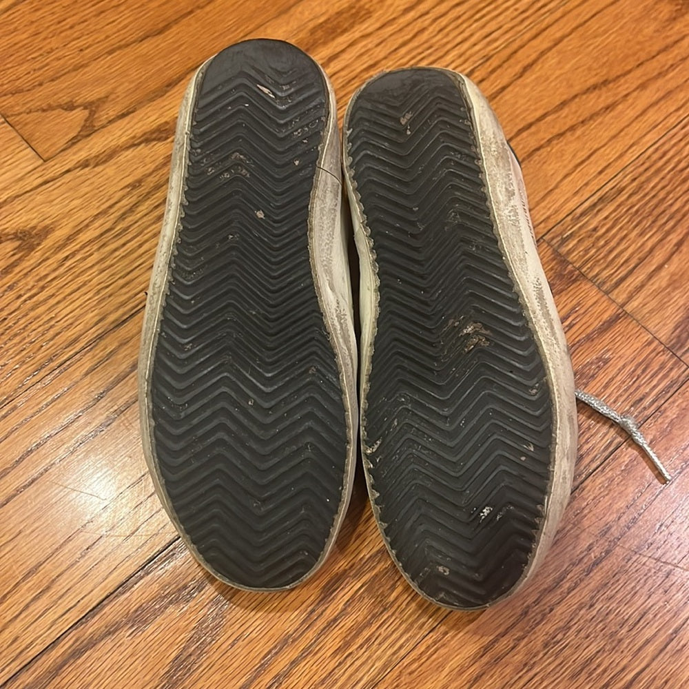 Golden Goose Woman’s White and Black Sneakers Size 35