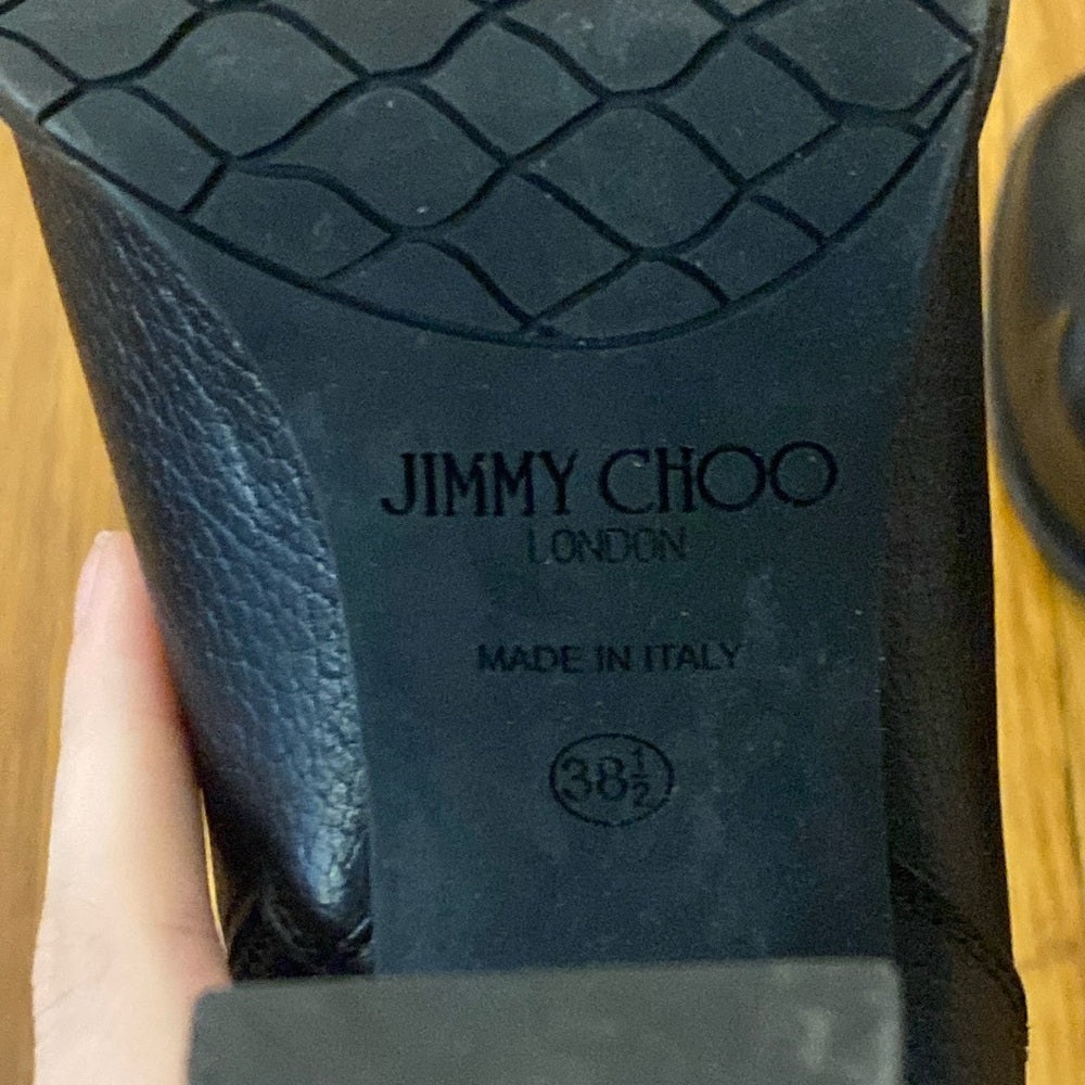 Jimmy Choo Women’s Black Leather Ankle Boots Size 38.5