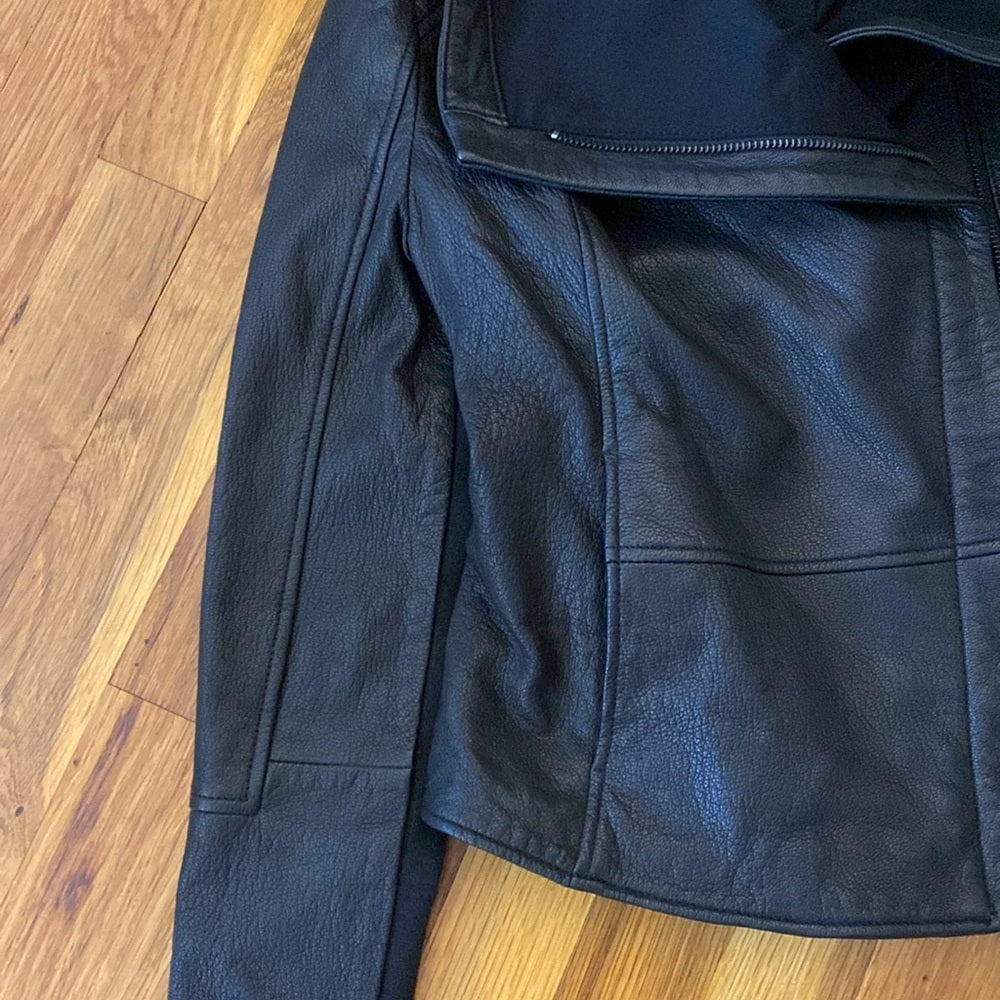 BCBG MaxAzria Women’s Black Leather Jacket Size XS