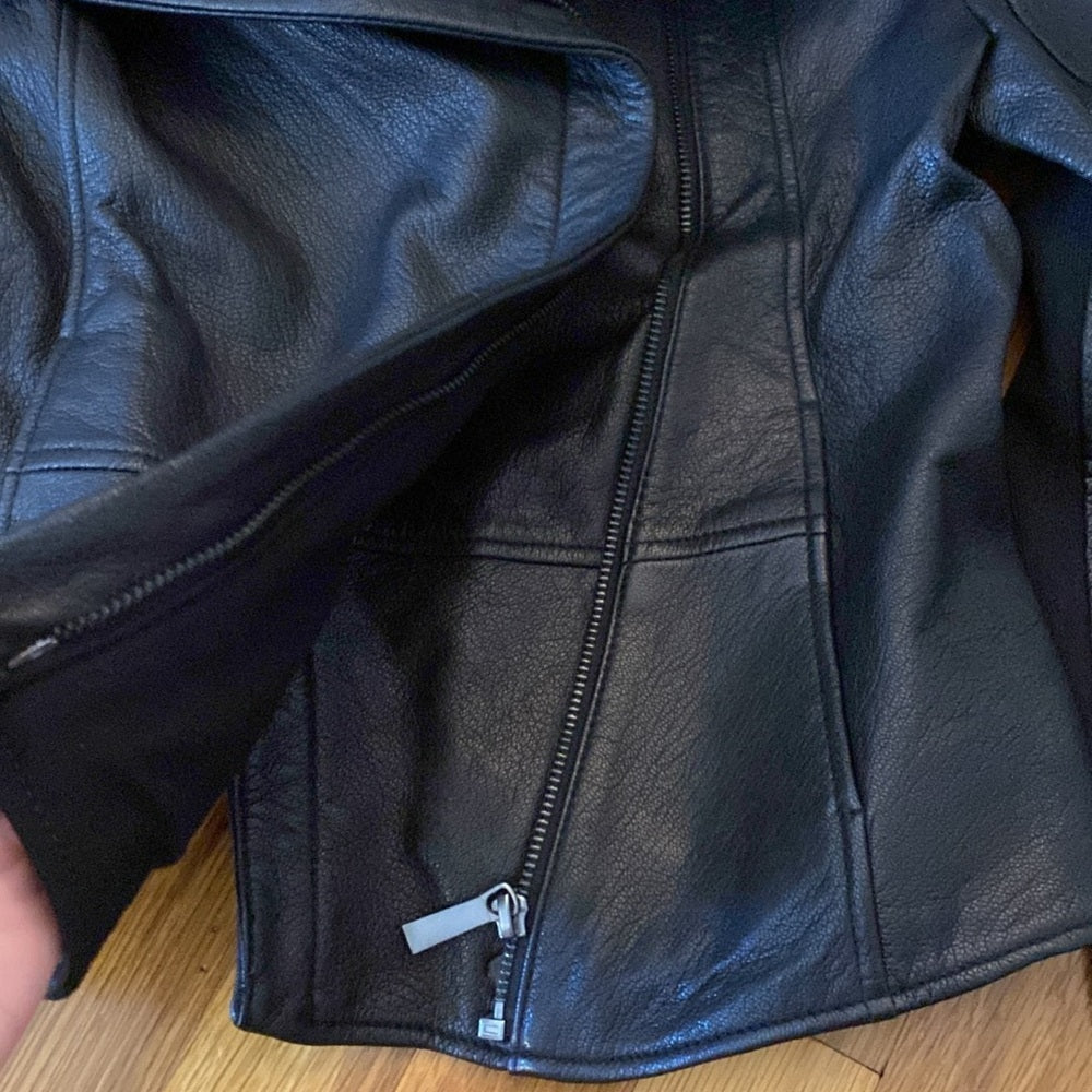 BCBG MaxAzria Women’s Black Leather Jacket Size XS