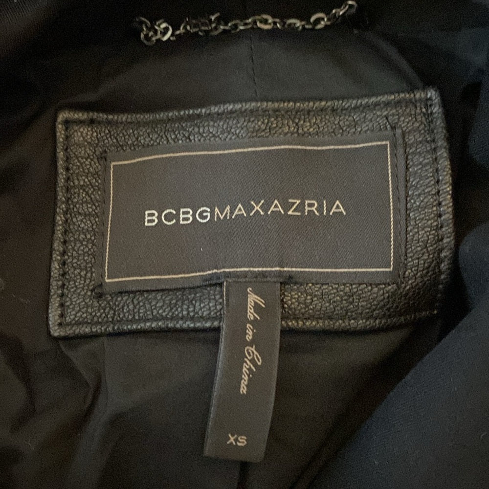 BCBG MaxAzria Women’s Black Leather Jacket Size XS