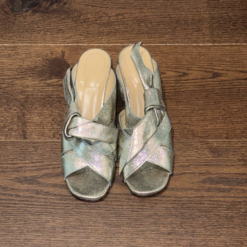 Chloe Women’s Grey Glitter Sandals Size 39/9