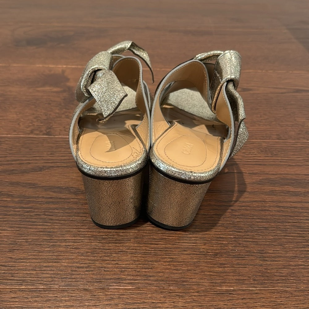 Chloe Women’s Grey Glitter Sandals Size 39/9