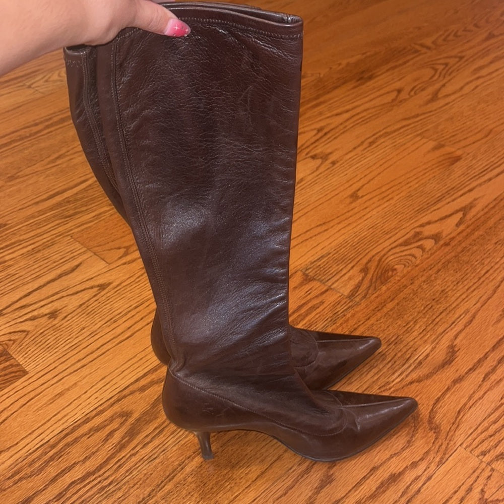S | Rossi Woman’s Brown Heeled Tall Boots Size 36 /6