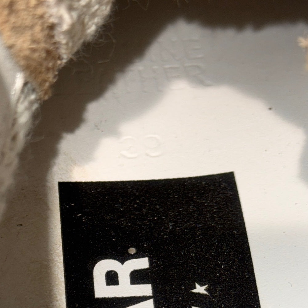 Golden Goose Black and Silver Glitter Mid Top Sneakers Size 39/9